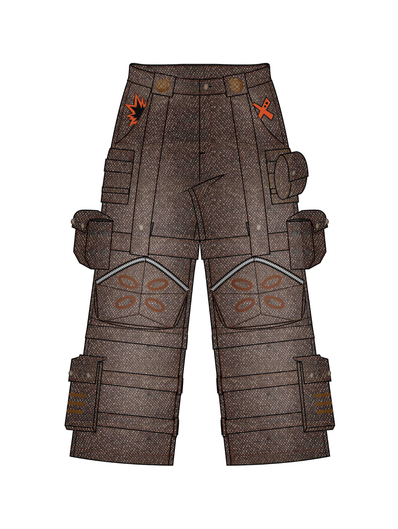 "ACADEMY" Cargo Pants Brown